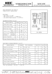 KTC1170 datasheet pdf Korea Electronics (KEC)
