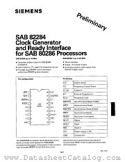 SAB82284 datasheet pdf Siemens
