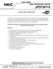 UPD720112 datasheet pdf NEC