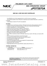 UPD72870AF1-FA2 datasheet pdf NEC