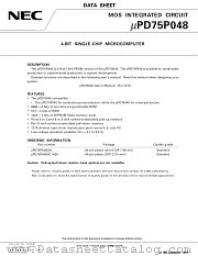 UPD75P048 datasheet pdf NEC