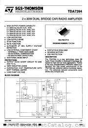 TDA7394 datasheet pdf ST Microelectronics