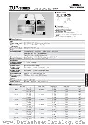 ZUP80-5 datasheet pdf DENSEI-LAMBDA