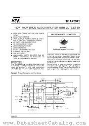 TDA7294SV datasheet pdf ST Microelectronics