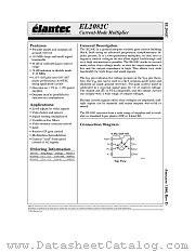 EL2082 datasheet pdf Elantec Semiconductor