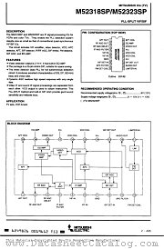 M52318SP datasheet pdf Mitsubishi Electric Corporation