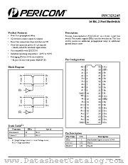 PI5C32X245 datasheet pdf Pericom Technology