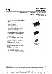M29W400DT70M1F datasheet pdf ST Microelectronics