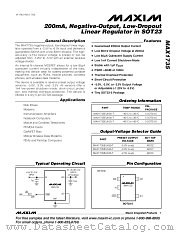 MAX1735EUK25-T datasheet pdf MAXIM - Dallas Semiconductor