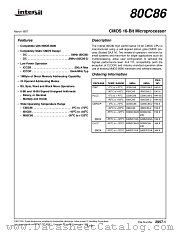 CS80C86 datasheet pdf Intersil