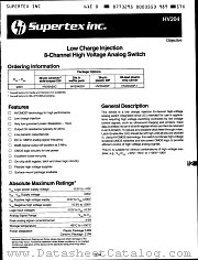 HV204 datasheet pdf Supertex Inc