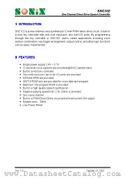SNC102 datasheet pdf SONiX Technology Company