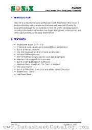 SNC106 datasheet pdf SONiX Technology Company
