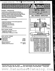 MPA202 datasheet pdf Acrian