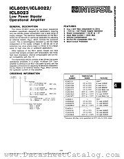 ICL8022 datasheet pdf General Electric Solid State