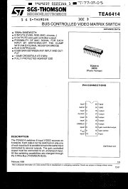 TEA6414 datasheet pdf ST Microelectronics