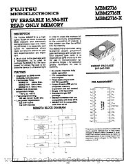 MBM2716 datasheet pdf Fujitsu Microelectronics