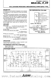 M5219 datasheet pdf Mitsubishi Electric Corporation