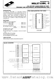 M5L27128K datasheet pdf Mitsubishi Electric Corporation