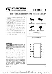 HCC4511BF datasheet pdf ST Microelectronics