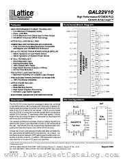 GAL22V10D-25QP datasheet pdf Lattice Semiconductor
