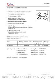 BFY420P datasheet pdf Infineon