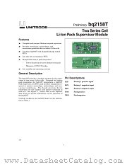 BQ2158TB-XXX datasheet pdf Texas Instruments