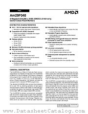 AM29F040-70JEB datasheet pdf Advanced Micro Devices