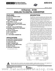 ADS1216Y datasheet pdf Texas Instruments