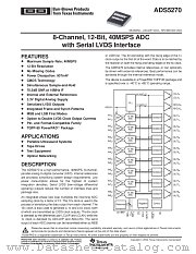 ADS5270IPFPT datasheet pdf Burr Brown