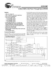 CY7C1338F-117BGI datasheet pdf Cypress