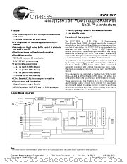 CY7C1351F-100BGI datasheet pdf Cypress