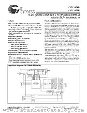 CY7C1354B-225AC datasheet pdf Cypress