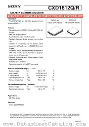 CXD1812R datasheet pdf SONY