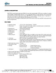 EM73P362CQ datasheet pdf ELAN Microelectronics