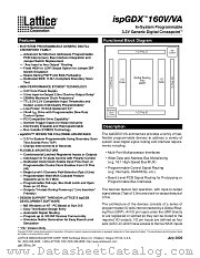 ISPGDX160V-7B208 datasheet pdf Lattice Semiconductor