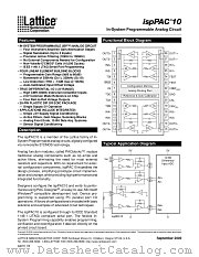 ISPPAC10 datasheet pdf Lattice Semiconductor