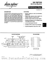 SSI78P7220 datasheet pdf Silicon Systems