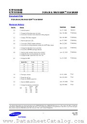 K7R161884B datasheet pdf Samsung Electronic