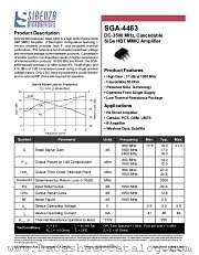 SGA-4463 datasheet pdf Stanford Microdevices