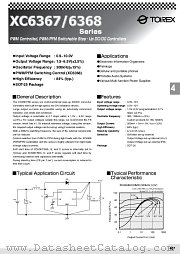 XC6367 datasheet pdf Torex Semiconductor