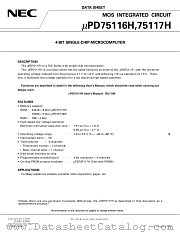 UPD75116H datasheet pdf NEC