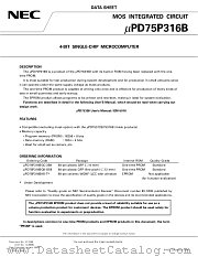 UPD75P316B datasheet pdf NEC