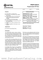 PDSP16256B0 datasheet pdf Mitel Semiconductor