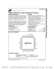 LM9812CCV datasheet pdf National Semiconductor