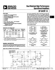 OP-14 datasheet pdf Analog Devices