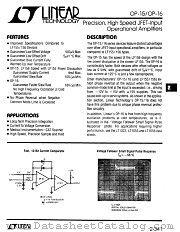 OP-16 datasheet pdf Linear Technology