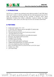 SNC363 datasheet pdf SONiX Technology Company