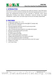 SNC384 datasheet pdf SONiX Technology Company
