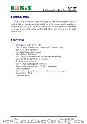 SNC510 datasheet pdf SONiX Technology Company